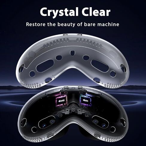 KOREDA Compatible with Apple Vision Pro Case Clear, Crystal Transparent Soft TPU Protective Shockproof Cover Designed for Vision Pro VR Headset 2024 Accessories (Transparent) in Saudi Arabia