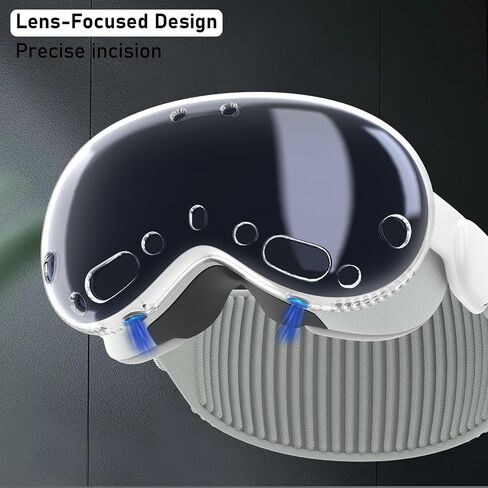 KOREDA Compatible with Apple Vision Pro Case Clear, Crystal Transparent Soft TPU Protective Shockproof Cover Designed for Vision Pro VR Headset 2024 Accessories (Transparent) in Saudi Arabia