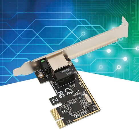 محول شبكة PCIe، بطاقة شبكة جيجابت إيثرنت PCI Express بسرعة 10/100/1000 ميجابت في الثانية، محول محول RJ45 LAN مع دعامة 12 سم للكمبيوتر المكتبي in Saudi Arabia