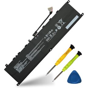 BTY-M57 Laptop Battery Replace for MSI GP66/GP76 Leopard 10UE 10UG 10UH 11UE 11UG 11UH MSI Vector GP66/GP76 12UE 12UG 12UGS 12UH Series Notebook BTY-M57 4ICP6/35/140 15.2V 65Wh 4280mAh