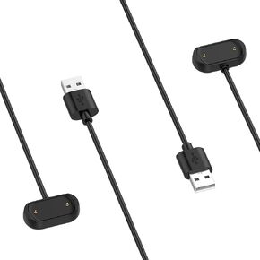 Replacement Charger Compatible with Amazfit GTS 3/T-Rex 2/GTS 4/GTR 4, 3.3ft Charging Cable Charger Accessories for Amazfit GTR 3/GTR3 Pro/T-Rex 2 Smartwatch (2Black)
