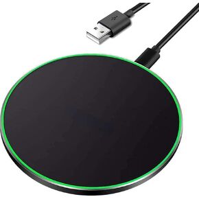 New Fast QI Wireless Charger 15W, Charging Pad Compatible with iPhone 15/14 / 13/12/12Pro Max/11/XR/X/8 Plus, Samsung Galaxy, Any Devices Support Wireless Charging (No Adapter)
