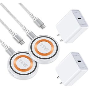Magnetic Wireless Charger Samsung Magsafe Charger Pad with 20W Adapter for Samsung Galaxy S24 S23 Ultra S22 S21, iPhone 15 14 13 12,Pixel 8a 8pro 7a, 15W Fast Wireless Charging Station with Kickstand