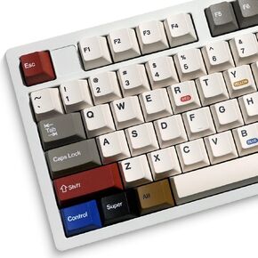 أغطية مفاتيح XVX Retro PBT، أغطية مفاتيح مخصصة، مجموعة مفاتيح صبغ التسامي من Cherry Profile مناسبة للوحة المفاتيح الميكانيكية 60% 65% 75% 100% Cherry Gateron MX