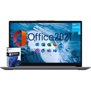 لاب توب لينوفو ايدياباد 1i للأعمال والطلاب، مع مكتب مدى الحياة 2021، شاشة 15.6 بوصة فل اتش دي اي بي اس مضادة للتوهج تعمل باللمس، انتل كور i3-1215U (6 مراكز)، ذاكرة وصول عشوائي 12 جيجا، 256 جيجا اس اس دي، ويندوز 11 برو، رمادي (12 جيجا رام | 256 جيجا اس اس 
