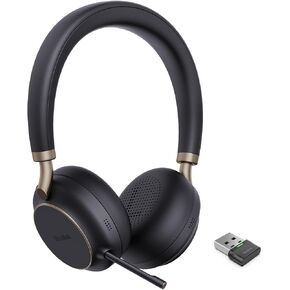 Yealink BH76 UC Wireless Headset for Work, Bluetooth Headsets with 5X Microphone Active Noise Cancelling, Retractable Mic Arm, ANC Business Headsets for PC Teams Zoom Meeting Call, up to 35h Talking