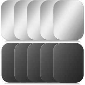 10 Pcs Adhesive Thin Metal Plates (Compatible with Magnetic Mounts), Magnet Phone Metal Plate for Magnetic Mount, Metal Plates for Phone Case, Metal Plate for Car Metal Plates for Phone