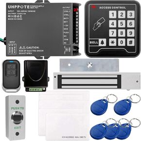 UHPPOTE Full Complete 125KHz RFID Card Outswinging Door Access Control Kit Including 600lbs Force Electric Magnetic Lock