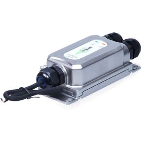 FASTCABLING 30W Outdoor PoE Injector for Mesh Network, 24V-56V Input, Accept Solar Power, Hardened Grade, Wide Range Temperature -40-75 Degree, IEEE802.3at/bt