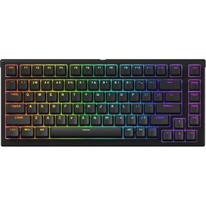 Rapid Trigger Gaming Keyboard with Magnetic Switches, 75% Wired Mechanical Keyboard MG75S HE Black Shine-through (Kailh Pink Magnetic)