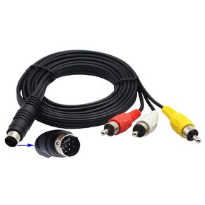 zdyCGTime 3 RCA to 7 Pin Mini DIN S-Video Extension Cable, 5ft/1.5M, for Laptop, Personal Computer, Projector, Television, DVD Player