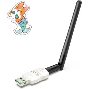 Class 1 Long Range Bluetooth Adapter for PC, QGOO USB Bluetooth Adapter for PC 5.3+EDR, Bluetooth Dongle Bluetooth Receiver Support Windows10/8.1/8/7（white-235）