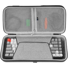 GEEKRIA 75% Keyboard Case, Hard Shell Travel Carrying Bag for 84 Key Wireless Portable Keyboard, Compatible with Keychron K2, Logitech POP Keys Mechanical Keyboard