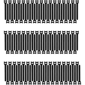 Pasow 100pcs 6-Inch Reusable Fastening Cable Ties Adjustable Wire Management (Black)