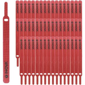 INOVA Cable Ties 6 inch Wire Ties Cord Ties cable management straps cable management ties cable ties reusable colored small cable ties Reusable Fastener Straps 50 Pack (Black)