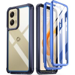 Poetic Guardian Case for Motorola Moto G Stylus 5G 2023 [Not Fit 4G Version]- XT2315,[20 FT Mil-Grade Drop Tested],Full-Body Hybrid Shockproof Bumper Cover with Built-in Screen Protector,Black/Clear