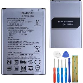Li-Polymer Replacement Battery BL-46G1F Compatible with LG K10 2017/K20 Plus/K20 Plus 2017 M250N with Tool