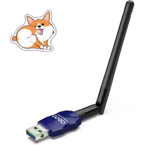 Class 1 Long Range Bluetooth Adapter for PC, QGOO USB Bluetooth Adapter for PC 5.3+EDR, Bluetooth Dongle Bluetooth Receiver Support Windows10/8.1/8/7（blue-190）