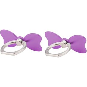 Bow Phone Ring Kickstand Holder for Girls/Women, Cell Phone Ring Grip Stand (Purple)