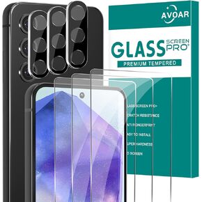 [3+3 عبوات واقي شاشة زجاجي لهاتف Samsung Galaxy S24 Ultra مع واقي عدسة الكاميرا، منحني ثلاثي الأبعاد، زجاج مقسى 6.8 بوصة 9H لهاتف Samsung Galaxy S24 Ultra 5G واقي شاشة زجاجي in Kuwait