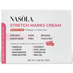 Stretch Mark Cream for Pregnancy, Eliminate and Prevent Deep Stretch Marks, Moisturizer Belly Cream for Pregnancy and Scars Removal With Enriched Collagen and Ceramide, 4.23 Oz