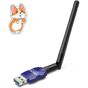 Class 1 Long Range Bluetooth Adapter for PC, QGOO USB Bluetooth Adapter for PC 5.3+EDR, Bluetooth Dongle Bluetooth Receiver Support Windows10/8.1/8/7（blue-189）
