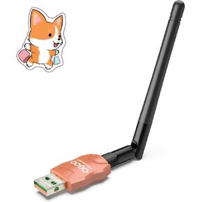 Class 1 Long Range Bluetooth Adapter for PC, QGOO USB Bluetooth Adapter for PC 5.3+EDR, Bluetooth Dongle Bluetooth Receiver Support Windows10/8.1/8/7（orange-047）