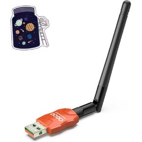 Class 1 Long Range Bluetooth Adapter for PC, QGOO USB Bluetooth Adapter for PC 5.3+EDR, Bluetooth Dongle Bluetooth Receiver Support Windows10/8.1/8/7（orange-111）