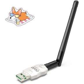 Class 1 Long Range Bluetooth Adapter for PC, QGOO USB Bluetooth Adapter for PC 5.3+EDR, Bluetooth Dongle Bluetooth Receiver Support Windows10/8.1/8/7（white-108）