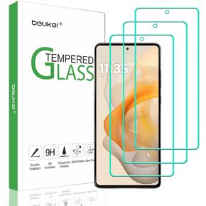 beukei (3 Pack) Designed for Motorola Moto G Stylus 5G (2024) Screen Protector Tempered Glass,Touch Sensitive,Case Friendly, 9H Hardness
