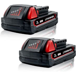 2Pack 18V 3.5Ah Replacement for Milwaukee M18 Battery, Compatible with Milwaukee 18V Battery 48.11.1815 48-11-1820 48-11-1828 48-11-1840 48-11-1850 48-11-1852 in Kuwait
