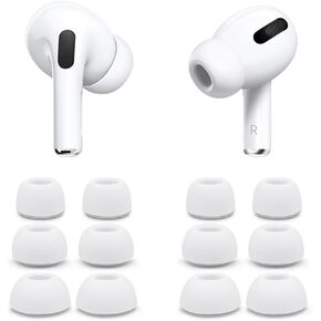 Replacement Ear Tips for AirPods Pro with Noise Reduction Hole, Silicone Earbuds Tips Fit in The Charging Case(S/M/L 6 Pair)