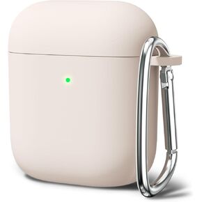 Oakxco لحافظة Airpods Pro الجيل الثالث، حافظة Airpods 3 Gen من السيليكون، حافظة Airpods من الجل المطاطي الناعم للنساء والفتيات اللطيفة، غطاء واقٍ بقفل، برتقالي نيون