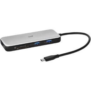 Monoprice 8-in-1 Dual-HDMI Dock with 10Gbps USB Ports, 10 Gbps USB Ports, 100W Passthrough Charging, Ethernet, SD/MicroSD Readers, Plug‑and‑Play, Works with Windows, MacOS, and Thunderbolt Systems