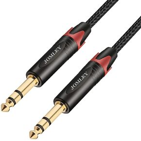 1/4 TRS Cable, Quarter-inch (6.35mm) Cable Nylon Braid 1/4 inch to 1/4 inch TRS Stereo Cable, Balanced 1/4 to 1/4 Audio Cable Interconnect Cable-3.3ft