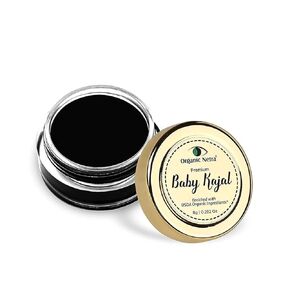 QRA Organic Netra Baby Kajal - 100% Natural, Enriched with Certified Organic Ingredients, Chemical-Free Kajal, Water Resistant and Long Lasting - 8g