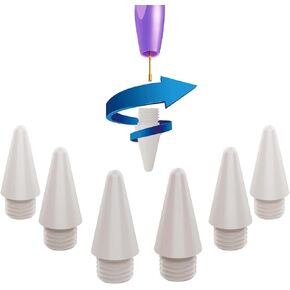 Tip-Set, 6 Piece Replacement Tips, High Sensitivity Nibs for Permark Stylus Pen (Grey)