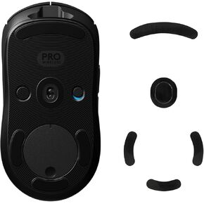 kwmobile Mouse Feet Replacement Compatible with Logitech G Pro Wireless Gaming Computer Mouse Skates Sticker - Black