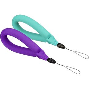 PATIKIL Floating Wrist Straps, 2Pcs Neoprene Waterproof Lightweight 250g Buoyancy Wristband Strap for Underwater Camera Swimming Snorkeling, Sky Blue, Purple