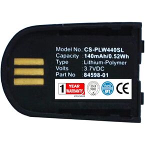 140mAh Replacement Battery for Savi 440 Savi 740 WH500A Savi Savi WH500 Savi W440 Savi W440-M Savi W740 Savi W740-M Savi W745 86507-01 PN 84598-01 82742-01 204755-01 Battery