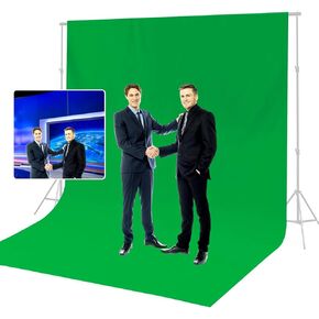 9.2 FTX 20 FT Photography Backdrop Green Screen, Green Screen Background Non-Reflective Fabric Wrinkle Resistance Photo Background for Photoshoot Video Recording Parties Curtain