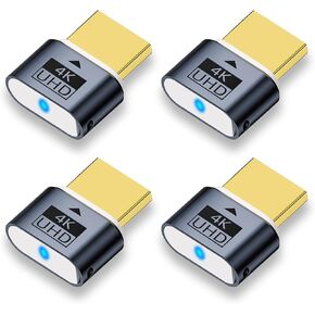 AreMe 4 Pack HDMI Dummy Plug 4K UHD، محاكي EDID للشاشة الافتراضية، محول عرض بدون رأس يدعم 4K@60 هرتز، 1080P@120 هرتز in Kuwait