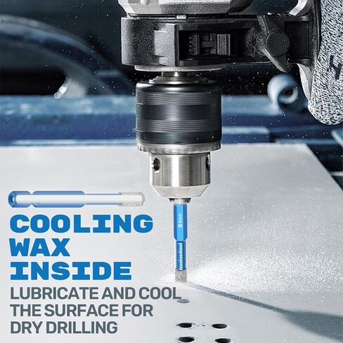 XDOVET Dry Diamond Drill Bit Sets Hex Shank 6Pcs 1/2" to 1/4" Core Drill Bits for Granite Marble Porcelain Glass Lenses Tile etc in Kuwait