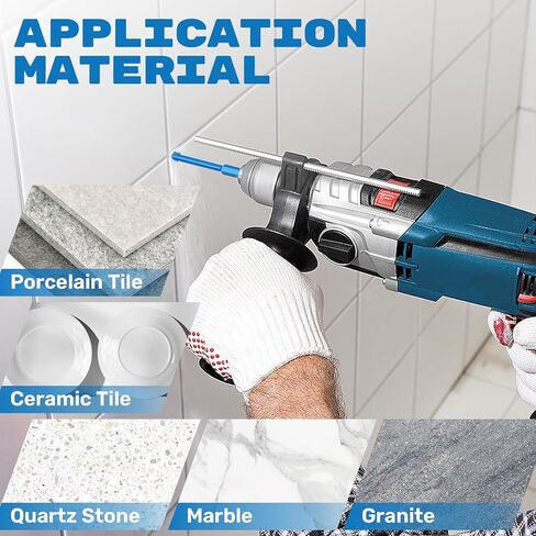 XDOVET Dry Diamond Drill Bit Sets Hex Shank 6Pcs 1/2" to 1/4" Core Drill Bits for Granite Marble Porcelain Glass Lenses Tile etc in Kuwait