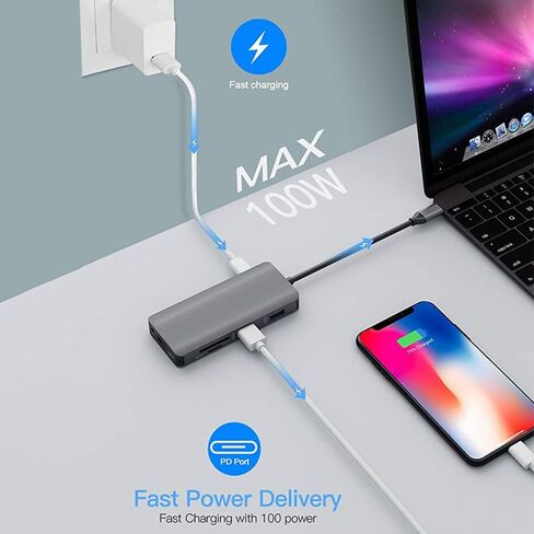 قاعدة إرساء ROG Ally 9 و1 محطة إرساء سطح بخار، ومحطة إرساء سطح بخار وHDMI2.0 4K@60 هرتز، 3 USB3.0-A، SD/TF، ​​VGA1080P، شحن PD بقوة 100 وات، محور USB C متعدد المنافذ in Kuwait