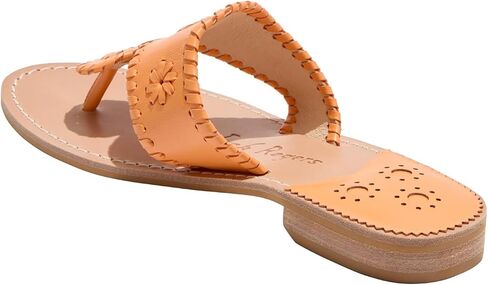 Jack Rogers Jacks Flat Sandals - Leather Apricot 7.5 M in Saudi Arabia