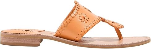 Jack Rogers Jacks Flat Sandals - Leather Apricot 7.5 M in Saudi Arabia