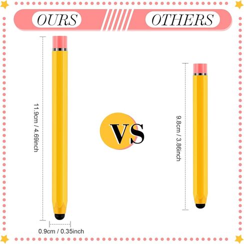 24 قطعة من أقلام الرصاص من ليفايد للأطفال، قلم رصاص على شكل سداسي للأطفال لأجهزة شاشة اللمس، متوافقة مع الأجهزة اللوحية ذات الإصدار العالمي من iPhone Android in Kuwait