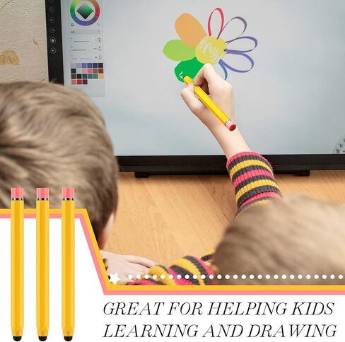 24 قطعة من أقلام الرصاص من ليفايد للأطفال، قلم رصاص على شكل سداسي للأطفال لأجهزة شاشة اللمس، متوافقة مع الأجهزة اللوحية ذات الإصدار العالمي من iPhone Android in Kuwait