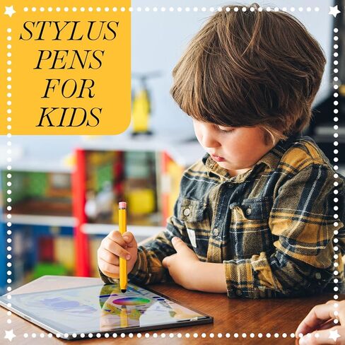 24 قطعة من أقلام الرصاص من ليفايد للأطفال، قلم رصاص على شكل سداسي للأطفال لأجهزة شاشة اللمس، متوافقة مع الأجهزة اللوحية ذات الإصدار العالمي من iPhone Android in Kuwait